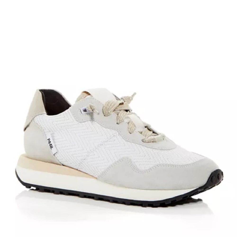 P448 Cancun Low Top Sneakers Rafia Leather & Suede Leather Retro Made in Italy
